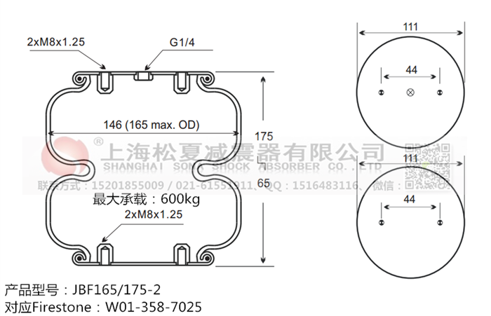 JBF165/175-2橡膠<a href='http://haiwai.net.cn/' target='_blank'><u>空氣彈簧</u></a>