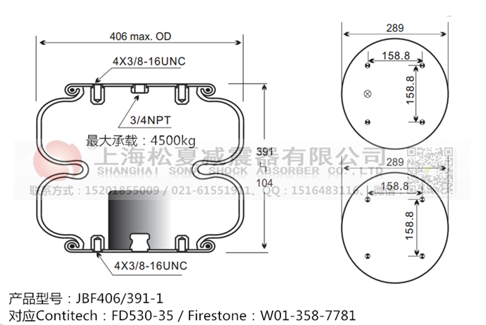 JBF406/391-2橡膠<a href='http://haiwai.net.cn/' target='_blank'><u>空氣彈簧</u></a>